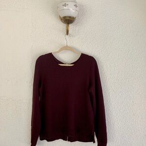𝅺PLUM purple knit sweater zip up back